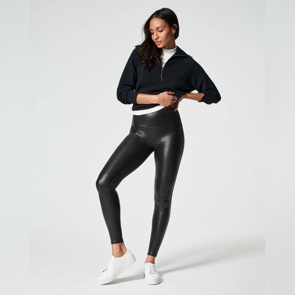 Spanx faux leather leggings sz sm